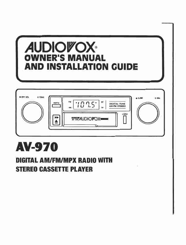 Audiovox Car Stereo System AV-970-page_pdf